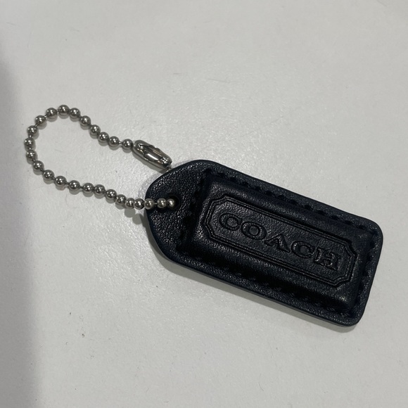 Vintage Coach Toggle Black leather for purse silver details 1.5” - Picture 1 of 8